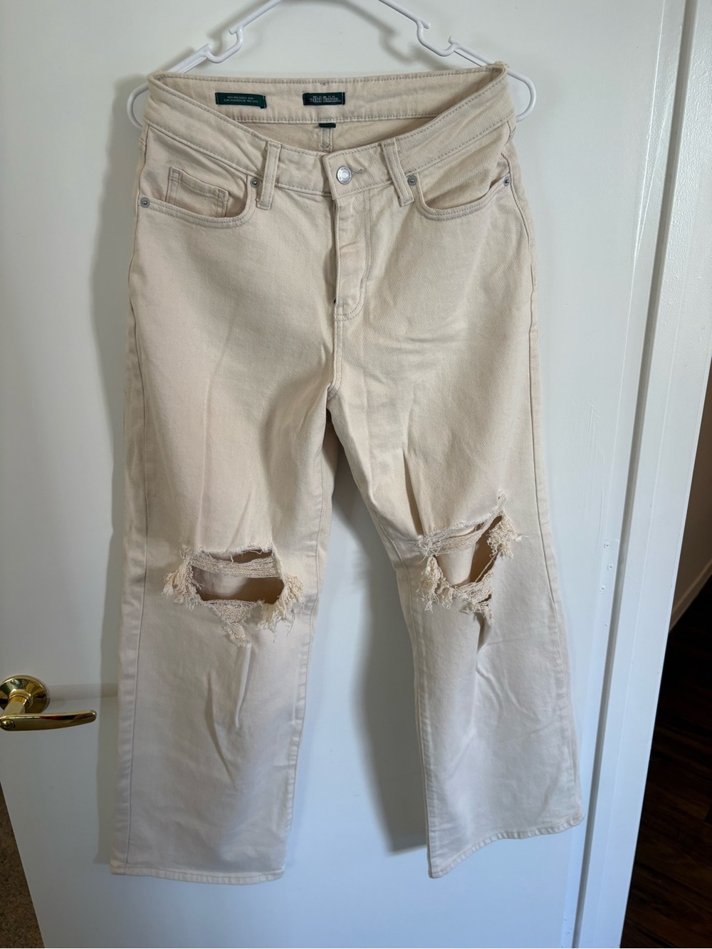Tan boot cut jeans